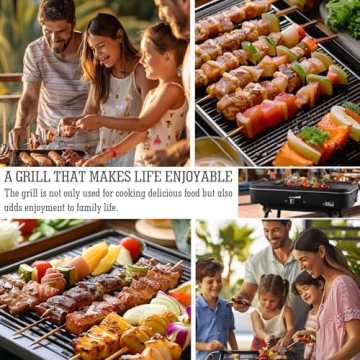 Artestia 1800W Electric Outdoor Grill with Lid