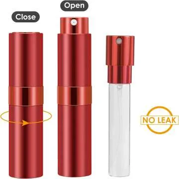 Travel Perfume Atomizer 4-Pack - Refillable Mini Bottles