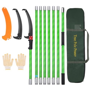 SMONTER 26Ft Tree Pruner Pole Saw - Durable Manual Cutting Tool for Easy Tree Maintenance