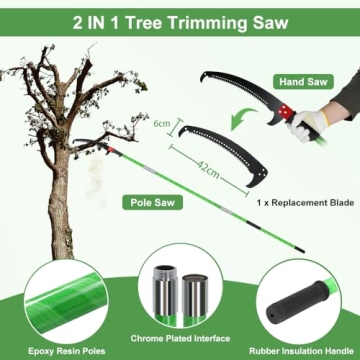 SMONTER 26Ft Tree Pruner Pole Saw for Expert Trimming