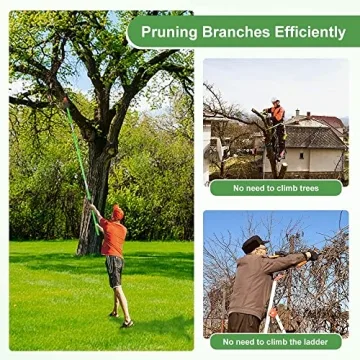 SMONTER 26Ft Tree Pruner Pole Saw for Expert Trimming
