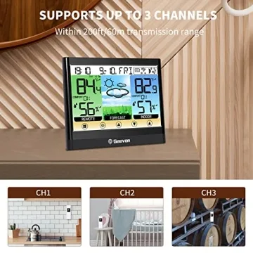 Geevon Wireless Weather Station with Touch LCD Display