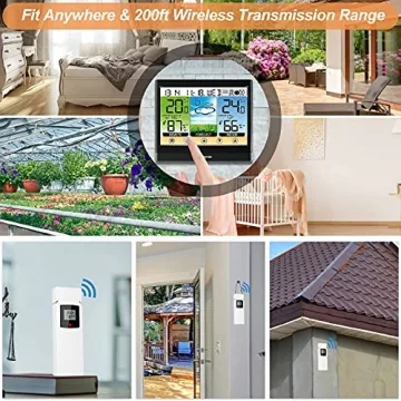 Geevon Wireless Weather Station with Touch LCD Display