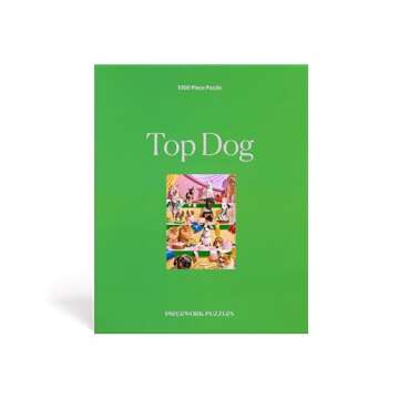 Piecework Top Dog 1000 Piece Puzzle for Adults, Challenging Jigsaw with Dogs and Baked Desserts Imag...