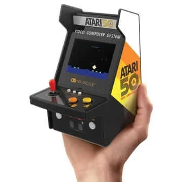 My Arcade Atari Micro Player Pro: 100 Arcade Classics Games, 6.75" Portable Mini Arcade Machine, Pla...