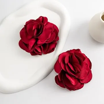Rannyrena Handmade Flower Shoe Clips Elegant Bridal Accessories