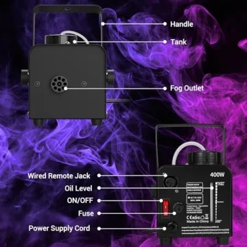 Theefun Fog Machine - 2000CFM for Festive Events