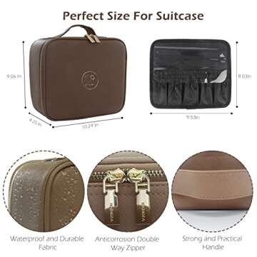 MOMIRA Makeup Bag with Light: Stylish Travel Cosmetic Organizer