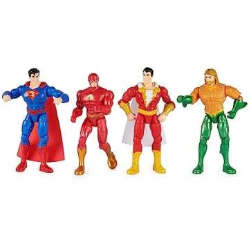 Iconic DC Super Heroes 4-Pack Figures for Kids