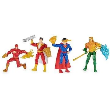 Iconic DC Super Heroes 4-Pack Figures for Kids