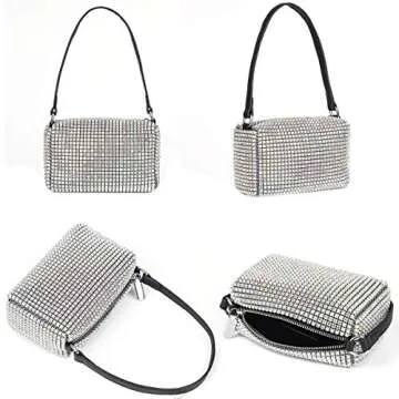 Bling Crystals Evening Clutch Bag for Parties & Weddings