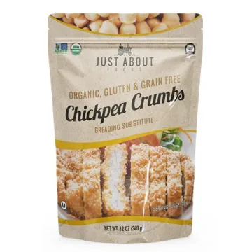 Organic Chickpea Bread Crumbs | Gluten Free & Healthy Cooking | 12 Oz | Just About Foods