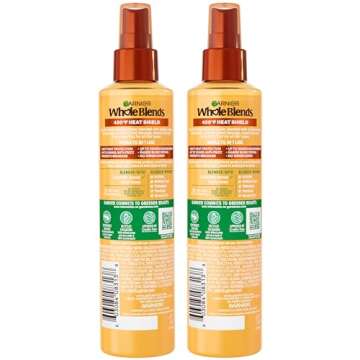 Garnier Whole Blends Hair Honey Milk 450F Heat Protectant Spray, For All Hair Types With Up To 100 H...