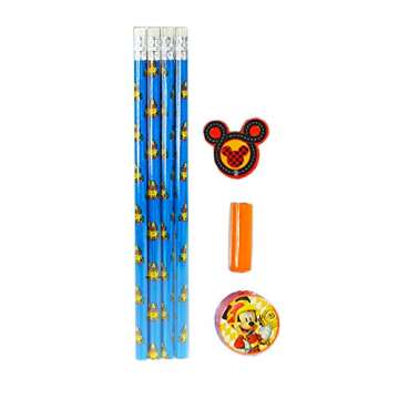 Disney Mickey Mouse School Supplies Value Pack Bundle ~ Folders, Notebook, Pencils, Pencil Sharpener, Eraser, Stickers, and More (Mickey Mouse School Supplies)