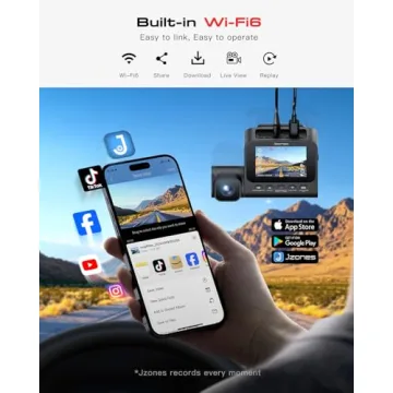 4K Dash Cam with 3-Channel Recording and Night Vision