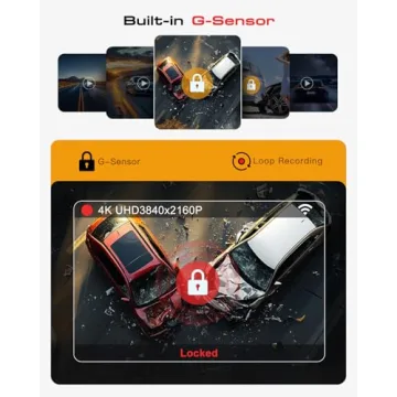 4K Dash Cam with 3-Channel Recording and Night Vision