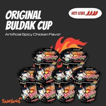Samyang Buldak Spicy Hot Chicken Stir Fried Cup Noodles (Small_Pack of 6)