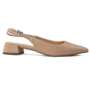 Room of Fashion Women's Stylish Vegan Slingback Pumps
