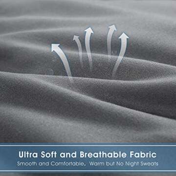 All-Season Oversized King Comforter-Soft and Cooling Comforter for Restful Sleep-Down Alternative Quilted Comforter-2100 Series Duvet Insert with Corner Tabs(Grey,Oversized King,98"x116")