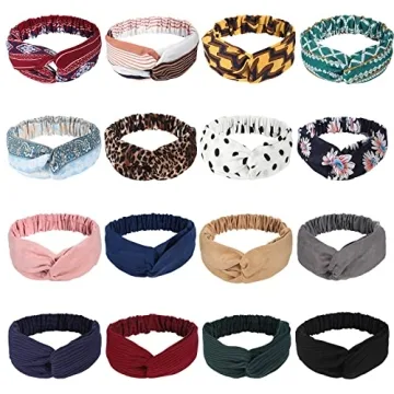 Meartchy 16 Pcs Hairbands: Vintage Boho & Floral Head Wraps