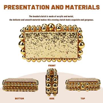 Fecialy Acrylic Clutch Purse for Women - Marble Handbags