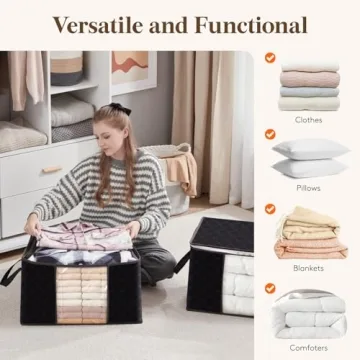 Lifewit 90L Clothes Storage Bags - Multi-Purpose Organizers