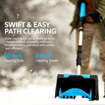 AlphaWorks 20V Cordless Snow Shovel - Ergonomic & Efficient Design