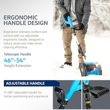 AlphaWorks 20V Cordless Snow Shovel - Ergonomic & Efficient Design