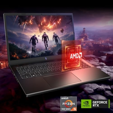 acer Nitro V Gaming Laptop | AMD Ryzen 5 7535HS Hexa-Core Processor | NVIDIA GeForce RTX 4050 Laptop GPU | 15.6" FHD IPS 144Hz Display | 8GB DDR5 | 512GB SSD | WiFi 6 | Backlit KB | ANV15-41-R5N6