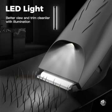 ENSSU Manscape Electric Groin Hair Trimmer, Showerproof Ball Shaver/Trimmer Men, Waterproof Body Hair Trimmer, Men Pubic Hair Trimmer, Cordless Men Body Shaver Groomer