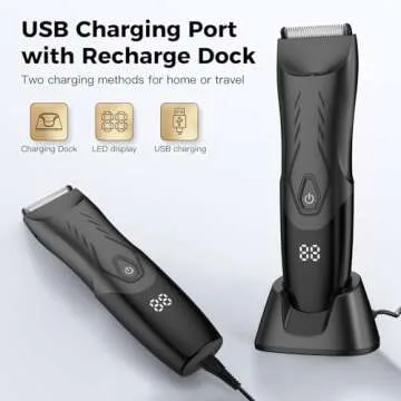 ENSSU Manscape Electric Groin Hair Trimmer, Showerproof Ball Shaver/Trimmer Men, Waterproof Body Hair Trimmer, Men Pubic Hair Trimmer, Cordless Men Body Shaver Groomer