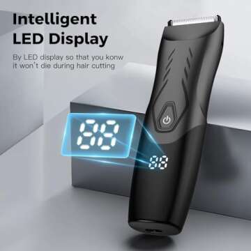 ENSSU Manscape Electric Groin Hair Trimmer, Showerproof Ball Shaver/Trimmer Men, Waterproof Body Hair Trimmer, Men Pubic Hair Trimmer, Cordless Men Body Shaver Groomer