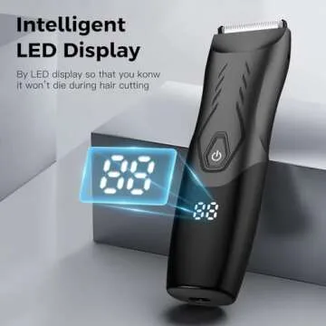 ENSSU Manscape Electric Groin Hair Trimmer, Showerproof Ball Shaver/Trimmer Men, Waterproof Body Hair Trimmer, Men Pubic Hair Trimmer, Cordless Men Body Shaver Groomer