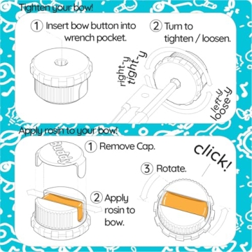 Bow Buddy - Violin Rosin and Bow Management Tool (Teal Green)