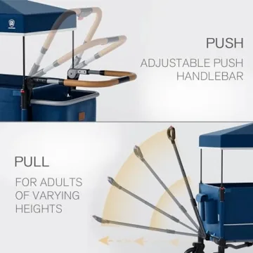 EVER ADVANCED Side-Unzip Wagon Stroller for 2 Kids - Safe & Comfortable