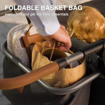 EVER ADVANCED Side-Unzip Wagon Stroller for 2 Kids - Safe & Comfortable