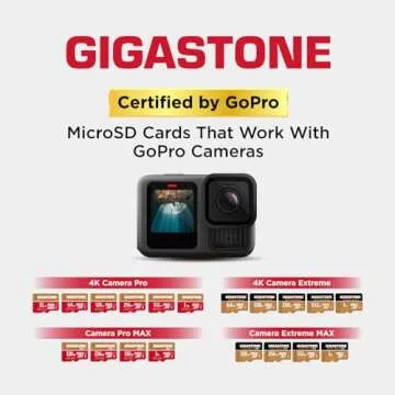 [5-Yrs Free Data Recovery] GIGASTONE 1TB Micro SD Card, 4K Camera Pro, R/W up to 150/130 MB/s, 4K Video Recording for GoPro, DJI, Drone, MicroSDXC Memory Card UHS-I U3 A2 V30, with Adapter