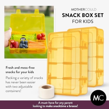 Snack Box Containers Set of 2 - Reusable Meal Prep Solution