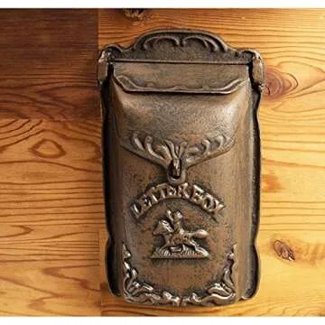 Lockable Vintage Wall Mounted Mailbox for Secure Delivery