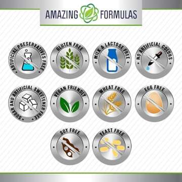 Amazing Formulas Quercetin 800mg with Bromelain 165mg, 120 Veggie Capsules Supplement | Non-GMO | Gluten Free | Made in USA