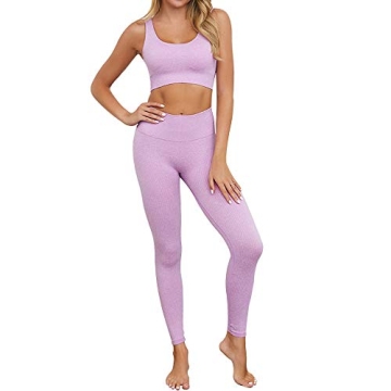 Stylish Jetjoy Women’s 2-Piece Seamless Yoga Outfits