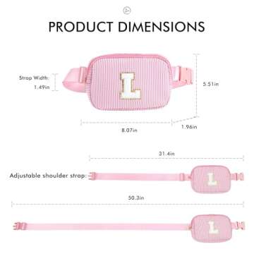 YOOLIFE Initial Fanny Pack for Stylish Young Girls