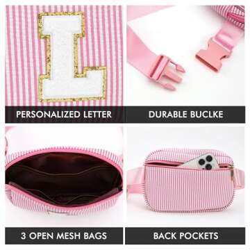 YOOLIFE Initial Fanny Pack for Stylish Young Girls