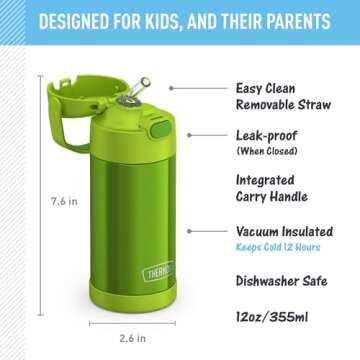 THERMOS FUNTAINER Water Bottle with Straw for Kids