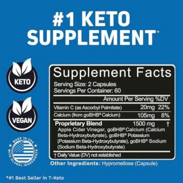 Herbtonics Apple Cider Vinegar & Keto BHB Support Supplement