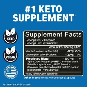 Herbtonics Apple Cider Vinegar & Keto BHB Support Supplement