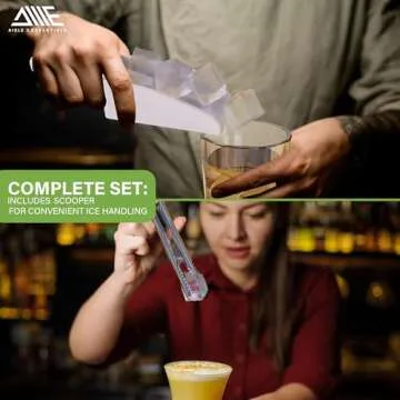 Aisle 3 Essentials 60 Piece Ice Cube Tray with Bin & Lid, Spill-Resistant Ice Cube Mold with One-Press Release, BPA-Free Materials, Great for Popsicles, Cocktail Ice Cubes, Lemonade (2-Tier)