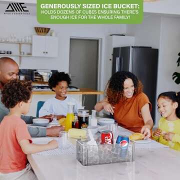 Aisle 3 Essentials 60 Piece Ice Cube Tray with Bin & Lid, Spill-Resistant Ice Cube Mold with One-Press Release, BPA-Free Materials, Great for Popsicles, Cocktail Ice Cubes, Lemonade (2-Tier)