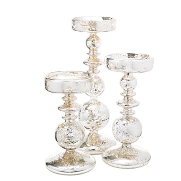 Stunning Richland Mercury Bubble Candle Holders Set