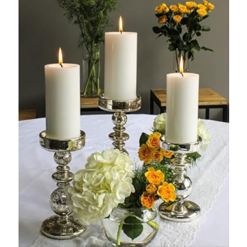 Stunning Richland Mercury Bubble Candle Holders Set